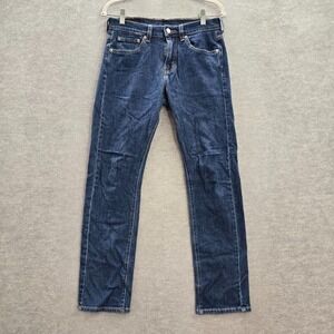 Levi's 513 Men Jeans 28x30 Blue Denim Slim Straight Flex Dark Wash